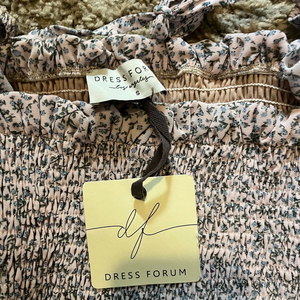 Dress Forum Pink and Green Floral Dress